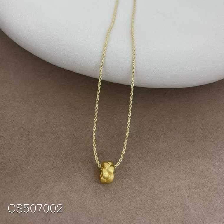 Necklace With A Knot-Shaped Pendant